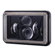 OVOVS Truck 4x6 Led Projector Headlight with Halo Ring Angel Eye 4X6" Square Led Headlights