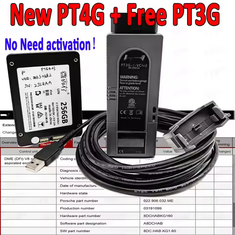 New PIW PT4G VCI Tester Car Diagnostic Tool Free PT3G Software Diagnostic VCI With Unlimited License