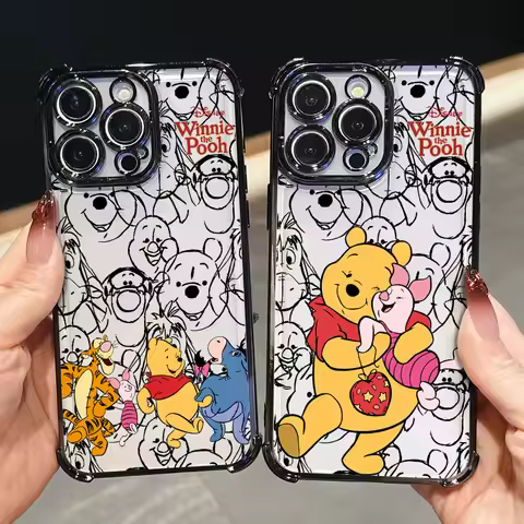 Winnie The Pooh D-Disney Plating Phone Case For Oppo A6x A6 A5x A3x A3 A2 A98 A79 A78 A58 A38 A18 A9