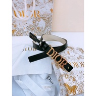 Dior CD/Men's Women's Belt Width 2.0cm Genuine Quality Counter Full Set Packaging Premium Letter Buc