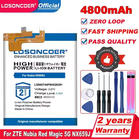 2800-4800mAh NX659J NX679J NX669J-P NX709J NX709S NX679J Battery For ZTE Nubia Red Magic 5G 5S 7 6 6