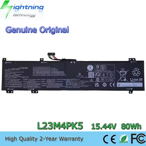 Genuine 15.44V 80Wh L23M4PK5 L23D4PK5 L23L4PK5 SB11M64607 Laptop Battery for Lenovo Legion 5i