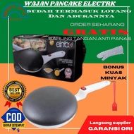 crepes Crepe pancake maker cetakan Teflon teplon dadar gulung wajan pancake elektrik