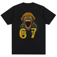 67 Six Seven 6 7 Meme Design Fun 6 7 Digital Pattern Printed Men's Fashion Cotton T-shirt
