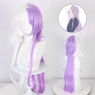 Lingqi Bungou Stray Dog Fourth Season Sigma Double White Purple Long Hair cosplay Anime Wig 11.27