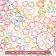 WHOLESALE Premium Pastel Colorful Love and Star Thread JumperRing DIY Crafting Accessories DIY Craft