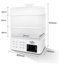 3 layer【Malaysia plug】XIAOMI 电蒸锅 30L Electric Food steamer Kukusan Elektrik Set Timer three-layer el