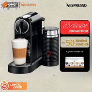 Nespresso D123-ME-BK-NE CitiZ & Milk Coffee Machine Black D123MEBKNE