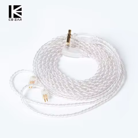 KBEAR Refreshing 4 Core 4N High Purity Silver Upgrade Earphone Cable for KZ ZST ZAX ASX KBEAR KS1 KS