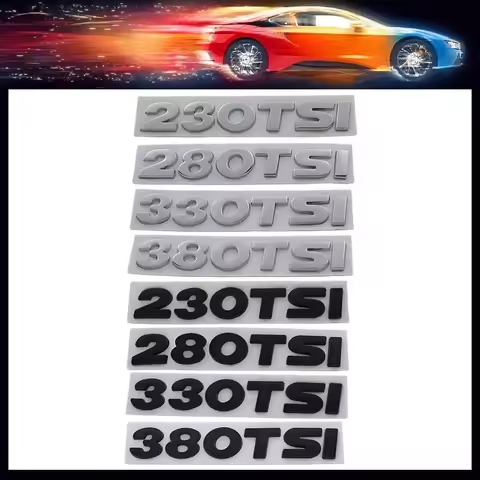 3D Car Styling 230 280 330 380 TSI 230TSI 280TSI 330TSI 380TSI displacement for car Door Fender Rear
