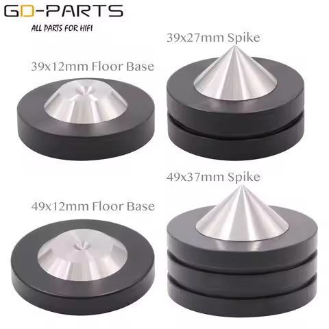 GD-PARTS Stainless Steel Graphite Speaker Spike Cone Hifi Audio AMP CD Studio Turntable Isolation St