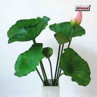 ROWAN1 Artificial Flower, Landscape Artificial Flower Pole Artificial Lotus, Lotus Pod Lotus Leaf Lo
