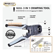 MASTERPROOF GERMANY 8P8C 6P6C 6P4C 4P4C 4P2C RJ11 RJ12 RJ45 LAN/NETWORK CRIMPING TOOL / CRIMPER / MO