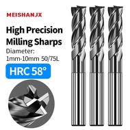 HRC58 Carbide End Mill 1mm-10mm 4 Flute Alloy Milling Cutter Tungsten Steel CNC Stainless Endmill
