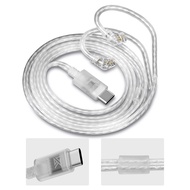 KZ Headphones Type-C Oxygen-Free Copper Silver-Plated Earphone Cable QDC High-purity Type C