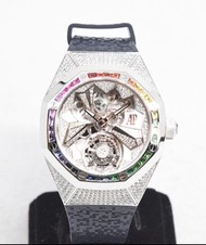 AUDEMARS PIGUET/愛彼 皇家橡樹 18K白金鑲鑽 飛行陀飛輪腕錶 REF. 26229BC.ZY.D326CR.01 #HK9887