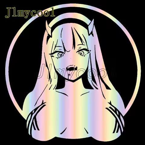 Anime Bad Bad Girl Car Sticker The Devil Anime Beautiful Girl Stickers Auto Parts Window Vinyl Decal