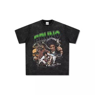 Cross-Border American Retro Bruno Mars Bruno Mars Printed Short-Sleeved T-Shirt Vintage Heavy Trendy