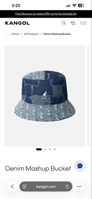 （官網同步）全新Kangol 牛仔漁夫帽 - 原價：US$60)