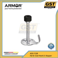 Armor Hat & Coat Hook Door Stopper Penyendal Pintu Door Stopper Rubber Sliding Door Stopper Pintu Ru