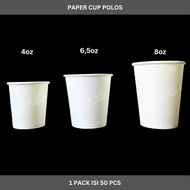 Paper Cup POLOS Coffee Paper Cup 4Oz 6.5Oz 8Oz Heat Resistant