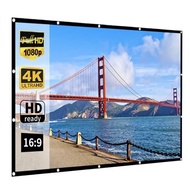 【Chat-support】 Isfriday Projector Screen White Grid Anti- 16:9 Projection Screen 100 120 150 Inch Po