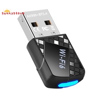 AX900 USB WiFi 6 Adapter 900Mbps  5.4 2 in 1 USB Dongle 2.4G 5G Wireless WLAN Receiver for Win10&Win
