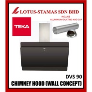 TEKA DVS 90 Vertical decorative hood with Contour Rim extraction system and Touch control display