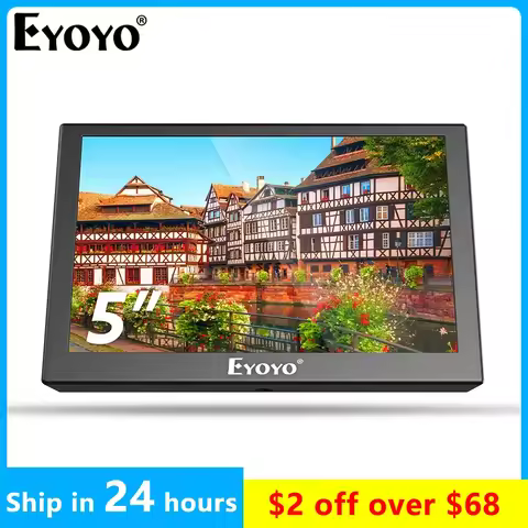 Eyoyo S501H Home Security Metal TN Industrial Screen HD 800*480 5 Inch Car Rear View Monitor with HD
