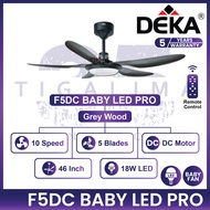 DEKA F5DC BABY LED PRO 46 Inch 5 Blades 10 Speed DC Motor Remote Control Ceiling Fan With Light Kipa