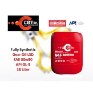 CBT OIL - LSD SAE80w90 API GL-5 18L Fully Synthetic Gear Oil SAE-80w90 Limited Slip Differential Min