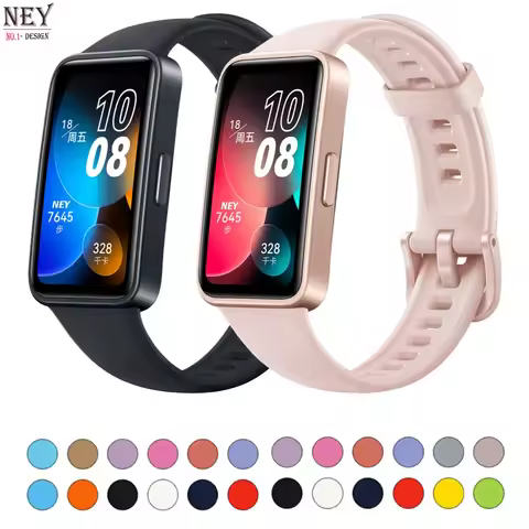 Watchbands for Huawei Band 8-NFC Replacement Wristband Soft Silicone bands Sport Bracelet on Smart B