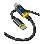 AOHI Magline+140W Nylon USB C to USB C LED Digital Display Cable 4ft