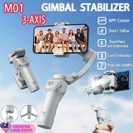M01 3-Axis Smartphone Gimbal Stabilizer Handheld with Light Anti-shake Handheld Gimbal for Phone Vlo