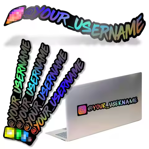 Vinyl stickers DIY with custom usernames, Instagram , TikTo,Youtube, Facebook stickers for car, moto