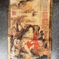 ภาพวาดเก่าภาพวาดจีนดั้งเดิมภาพวาดเก่าเสื้อผ้าสีแดงโบราณวัตถุ Arhatสินค้าเก่าห้องนั่งเล่นจีนใหม่