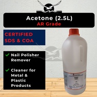 Acetone 99.9% for Lab Industry F&B Super Glue Paint Gel Nail Polish Remover (2.5L)