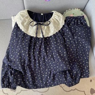 Cute Cartoon Crayon Shin-chan Pyjamas for Women New Autumn/Winter Homewear Two-Piece Set [RAIN]