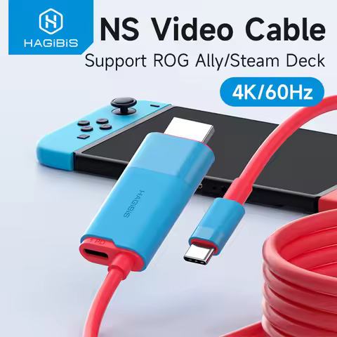 Hagibis Portable TV Dock for Switch/OLED USB C to HDMI-Compatible Cable Adapter 4K60Hz 100W PD for L