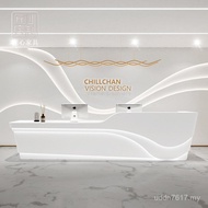 Desk Paint Front Desk Company Bar Sales Floor Simple Shop Cash Register Reception Desk Modern Creati