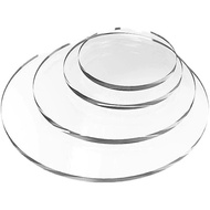 Transparent round mica base 5cm,6cm,7cm,8cm,9cm 4mm thick used to attach clay statues, decorations, 