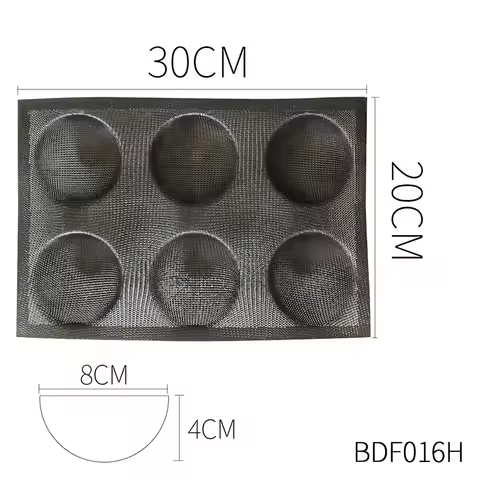 Bluedrop Silicone Bread Form Small Oven Bread Mold Food Grade Perforated Fiberglass Hamburger Sandwi