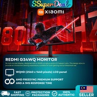 Xiaomi Redmi G34WQ WQHD Curved Gaming Monitor 180Hz refresh rate 95%DCI-P3 ZZM Trading