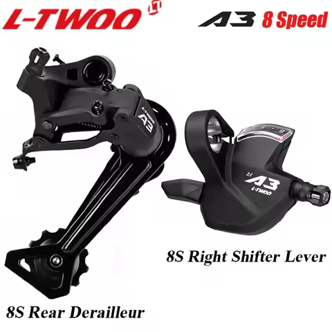 LTWOO A3 8S 1x8 Speed Shifter Lever Mountain Bike A3 Rear Derailleur Max Gear Range 34T 2:1 Compatib