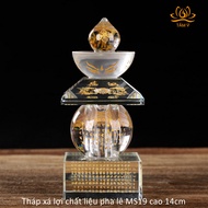 Tháp xá lợi chất liệu pha lê MS19 cao 14cm