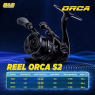 Reel ORCA S2 800 1000 2000 Power Handle Lightweight Strong Matte Black