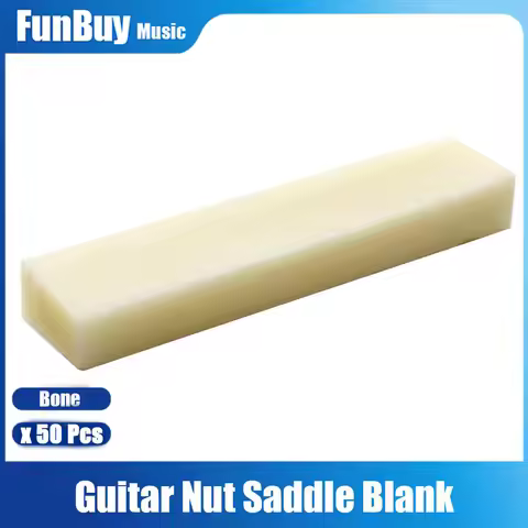 50pcs Guitar Bass Real Blank Bone Nut for LP Folk/Classical Guitar Electric Acoustic Guitar Bass Gui