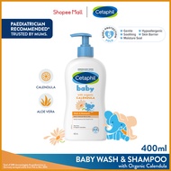 CETAPHIL BABY Wash & Shampoo with Organic Calendula and Sunflower Seed Oil 400ml [Gentle & Hypoaller