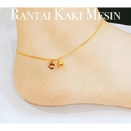 Merdeka 916 Gold Solid Mesin Anklet / Rantai Kaki Mesin Padu Emas 916 (2g+)