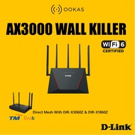 D-Link DIR-X3000Z AX3000 WiFi 6 Router | Support D-Link Mesh | TM Unifi Compatible | Gigabit Ports |